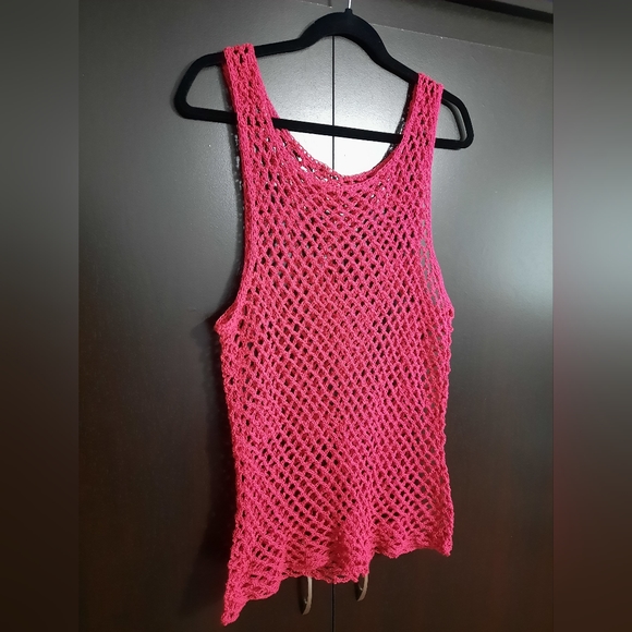 Handmade Crochet Tank Beach Cover Up - Picture 2 of 6